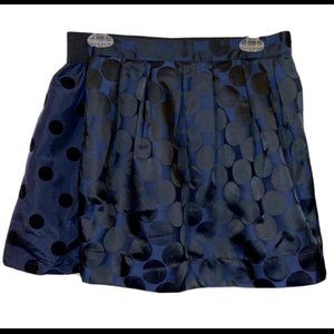 Forever 21 Skirts (Lot of 2) Full Short Navy Blue & Black Polka Dots Sz S Lined
